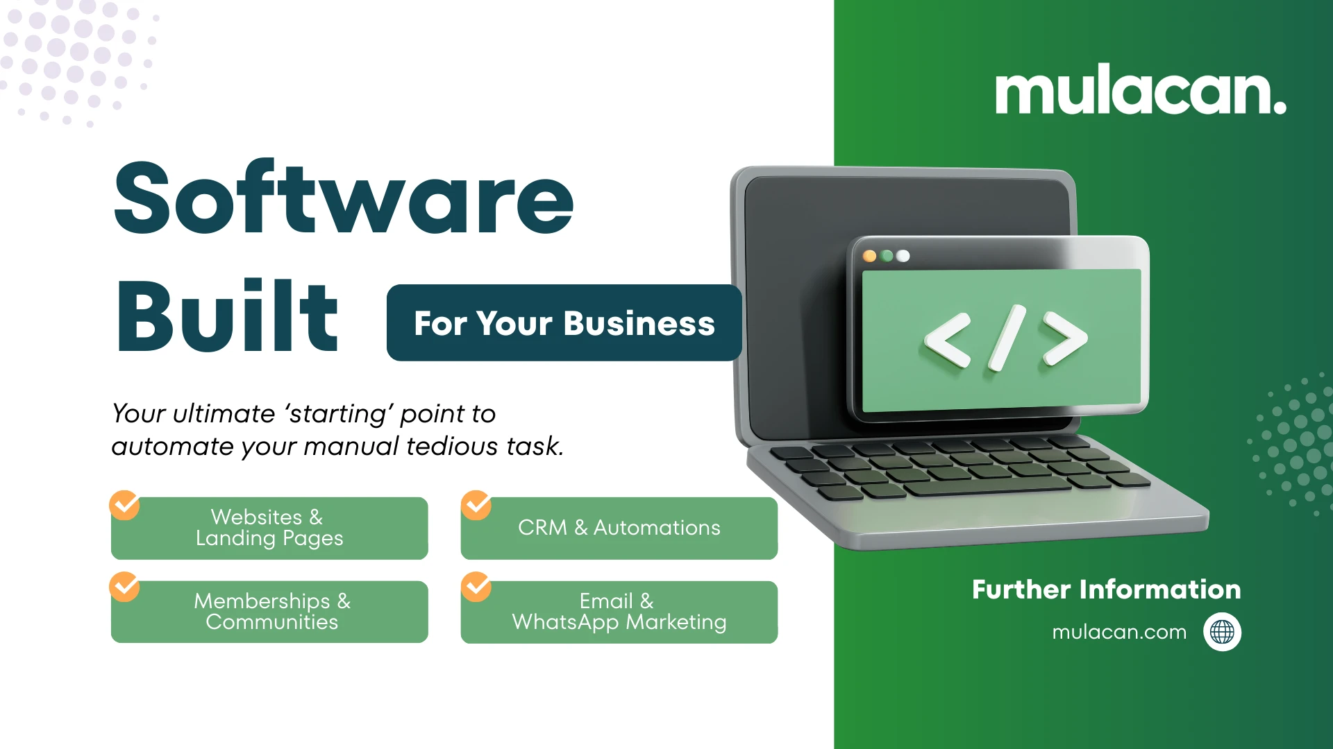 Screenshot of Mulacan SaaS project